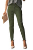 Plain High Waist Buttons Frayed Cropped Denim Jeans